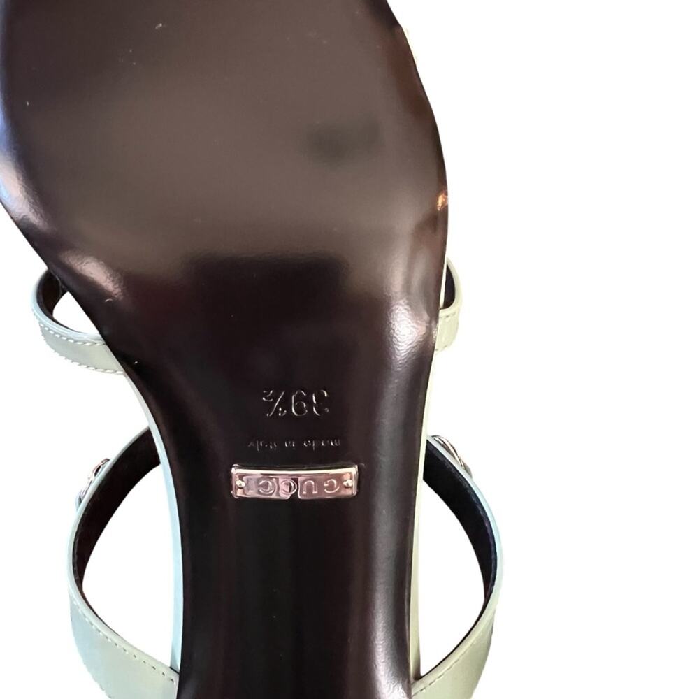 Gucci CR 24 75 Divine Leather High Heel Slip On Mule Horsebit NEW EU 39.5 US 9.5 - Picture 8 of 10